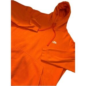 Vintage‎ 90's  NIKE Hoodie Men's XXL Orange W/white Swoosh Y2K